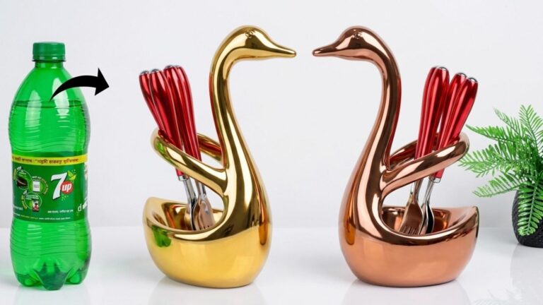 This simple technique transforms waste into stunning swan decor…