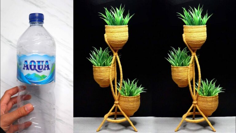 This simple DIY turns plastic bottles into stunning vases for your home decor…
