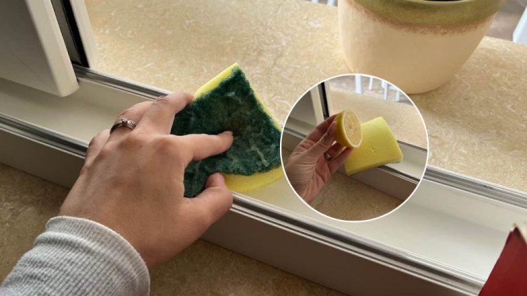 Eliminate Dirt from Light Fixture Cracks with This Sponge Trick