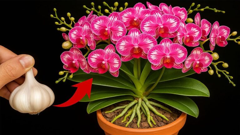 1 Garlic Clove Sparks 7 Orchid Spikes for Year-Round Blooms You Can’t Miss!