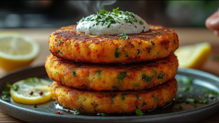 10-Minute Vegan Vegetable Fritters with Herb Dip You’ll Love