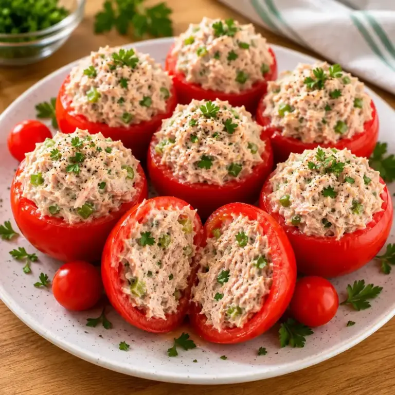 Tasty Tuna-Stuffed Tomatoes: A Fresh and Light Appetizer